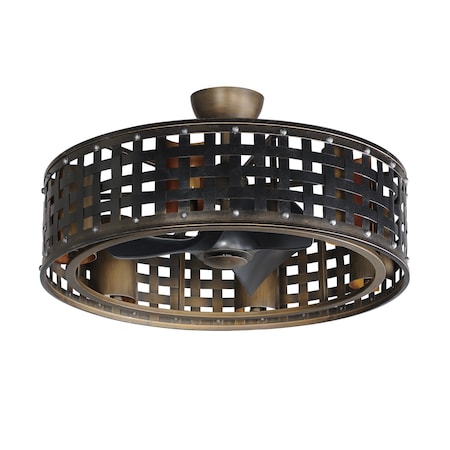 Maxim Lighting Portcullis 33'' Wifi-enabled Fandelight w LED Bulbs, Bronze Gilt 61016BZGT